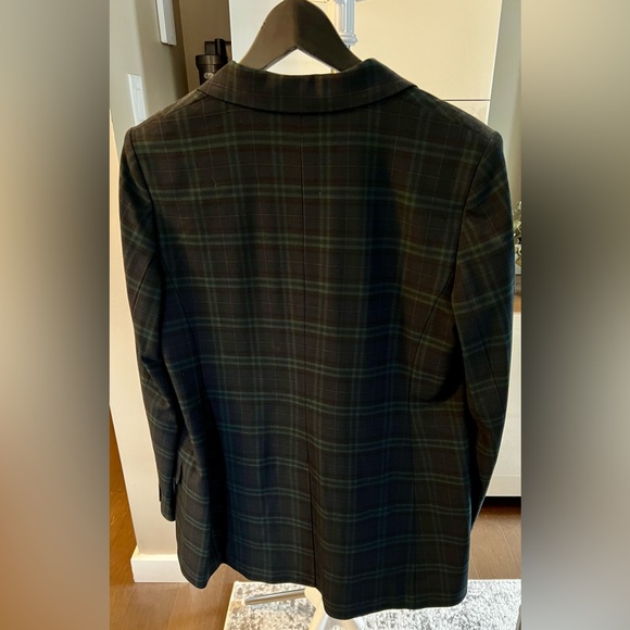 Aritzia Babaton Samuel Blazer - Navy Blue/Green Plaid - Picture 3 of 10
